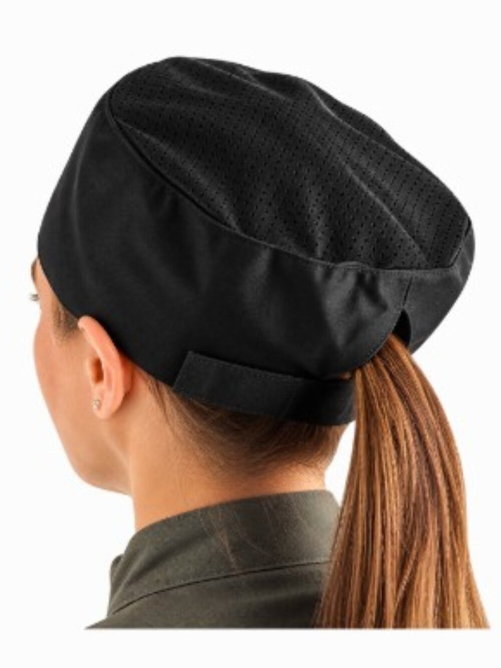 Uncommon Threads Unisex Chef Beanie Kool Mesh Black Adjustable Hat 2 pack
